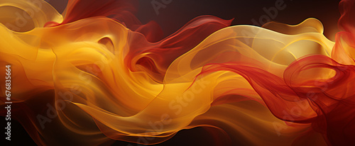 Abstract yellow and red glowing smoke background. 3d render_