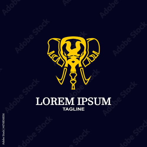 Elephant logo. Minimalist elephant concept. Animal / zoo design template. elephant symbol. Elephant vector illustration.