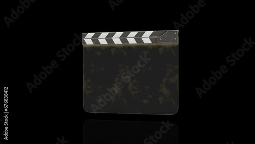 Clacker turns on itself - loop animation - black background