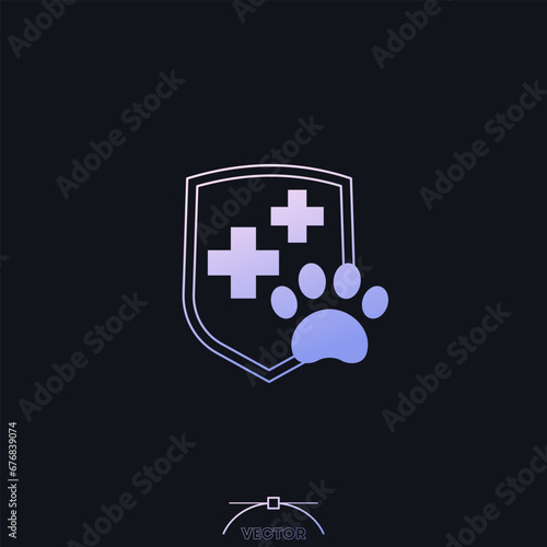 Pet insurance icon with a gradient