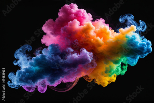カラフルな雲.generative AI © imak