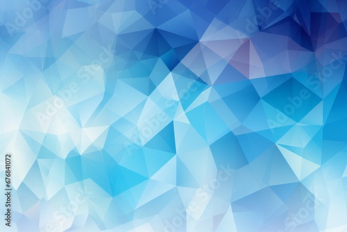 Abstract geometric blue and light blue texture background with white triangular patterns