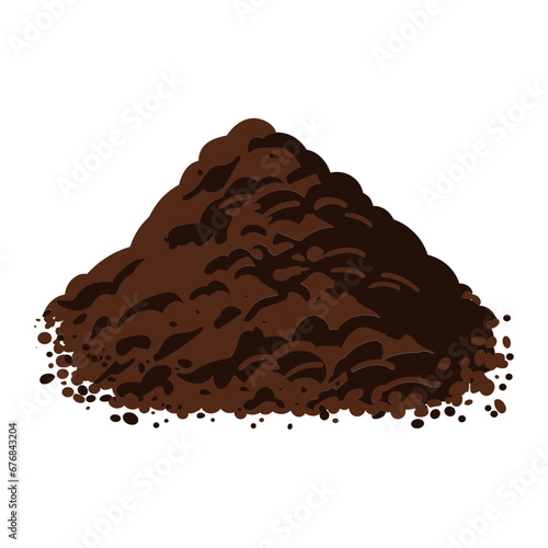 heap of soil isolated vector