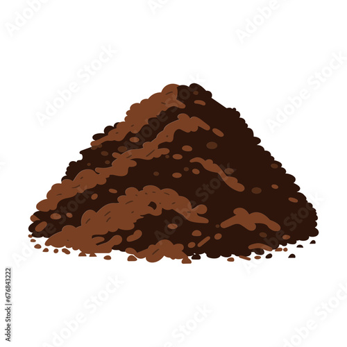 heap of soil isolated vector