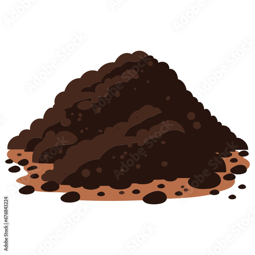 heap of soil isolated vector