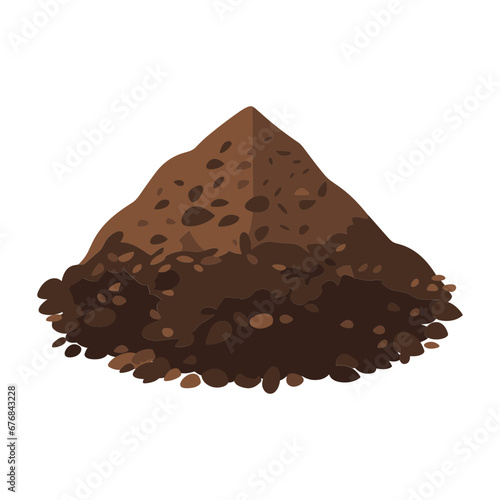 heap of soil isolated vector