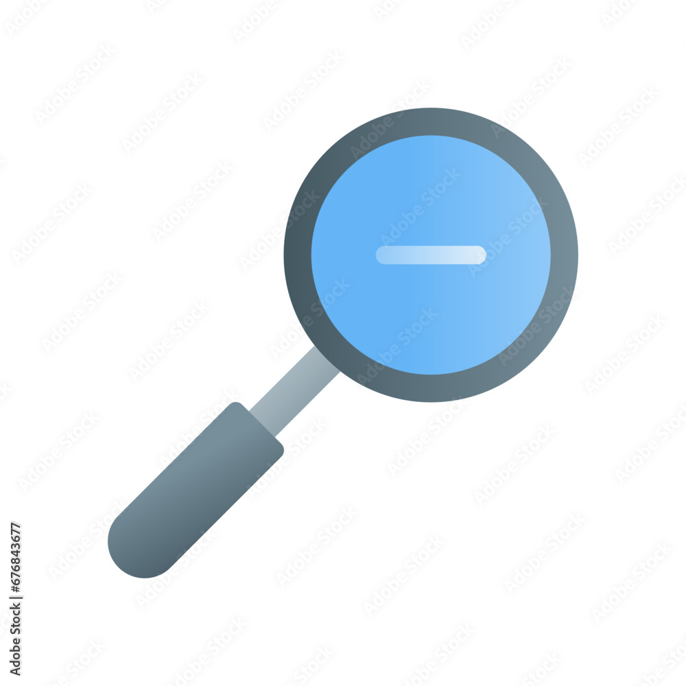 Zoom out icon in gradient fill style for ui vector design Zoom out icon in gradient fill style for ui vector design