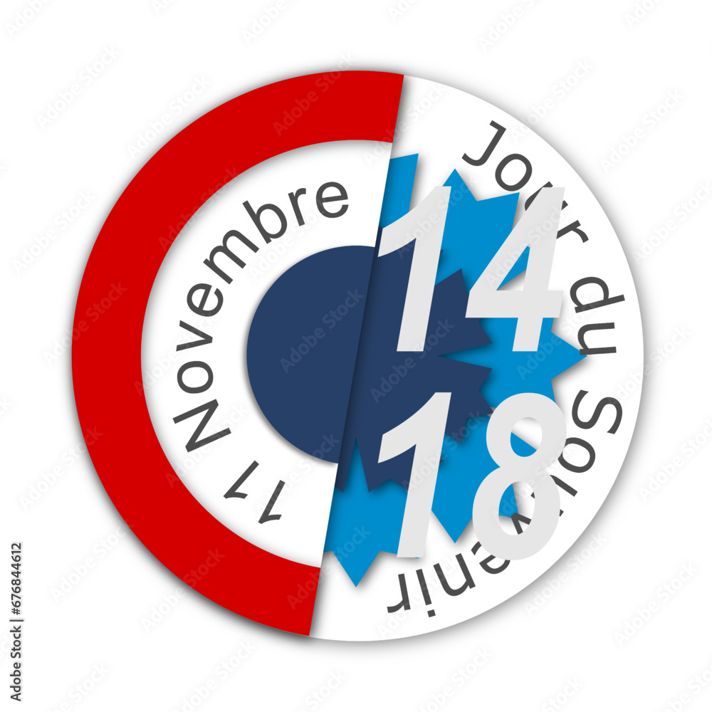 1914-1918 grande guerre - armistice - jour du souvenir - bleuet