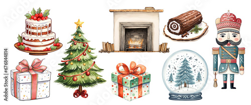 illustration set of christmas elements
