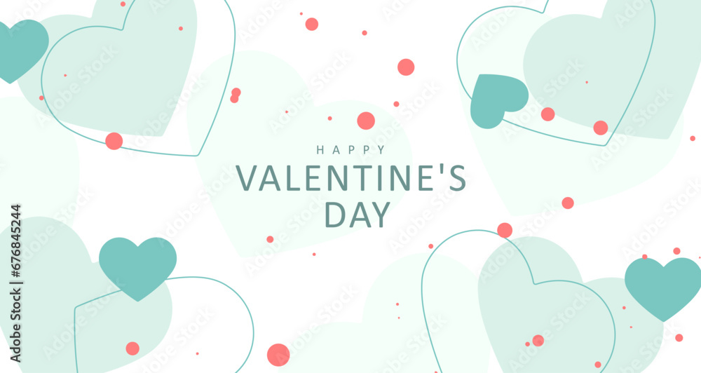 Turquoise Valentine's Day card with hearts. Vector background for love cards, letters, covers and wallpapers. Turquoise Valentine's Day card with hearts. Vector background for love cards, letters, covers and wallpapers.
