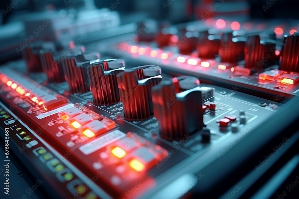 Electrical equipment of a modern plant. Power supply, communication and control system. Control block. Electrical equipment of a modern plant. Power supply, communication and control system. Control block.