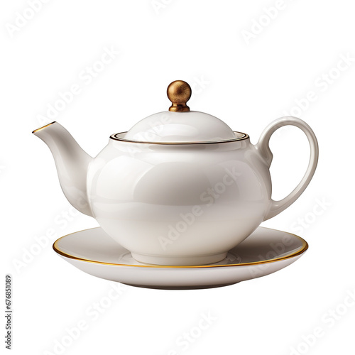 teapot and teacup isolated on transparent background Remove png, Clipping Path