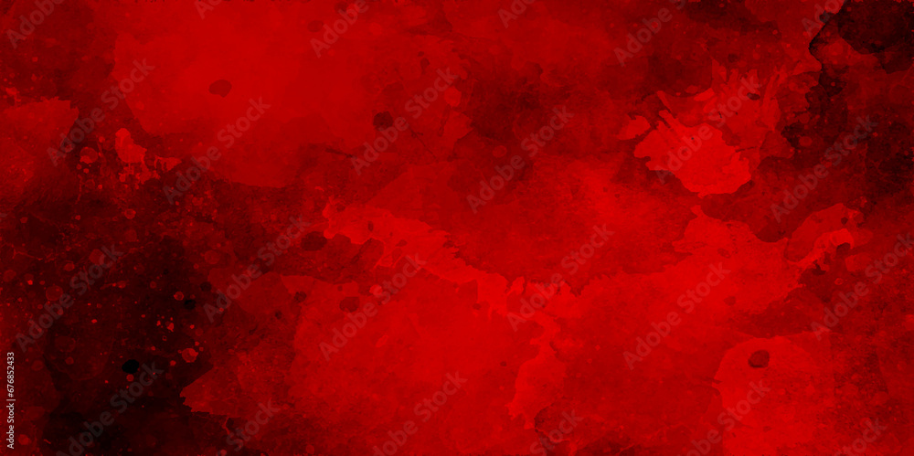 ed grunge textured wall background. Texture of red decorative plaster or concrete with vignette. Abstract grunge background for design.