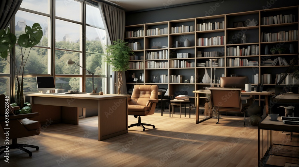 a well furnished office room a well furnished office room