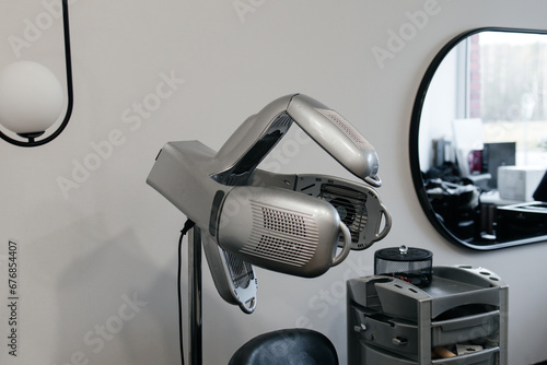 Professional hairdresser infrared hair dryer in Spa salon