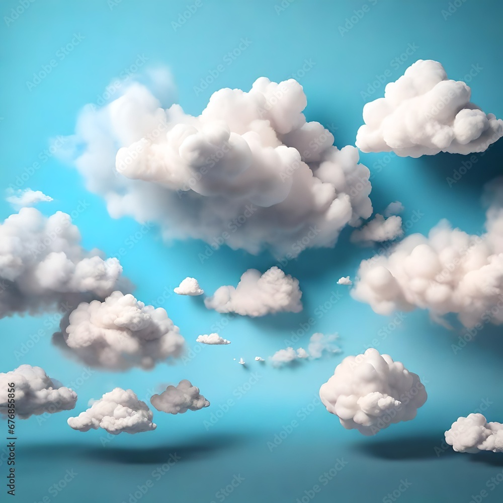 3d rendering of abstract clouds against a blue sky 3d rendering of abstract clouds against a blue sky