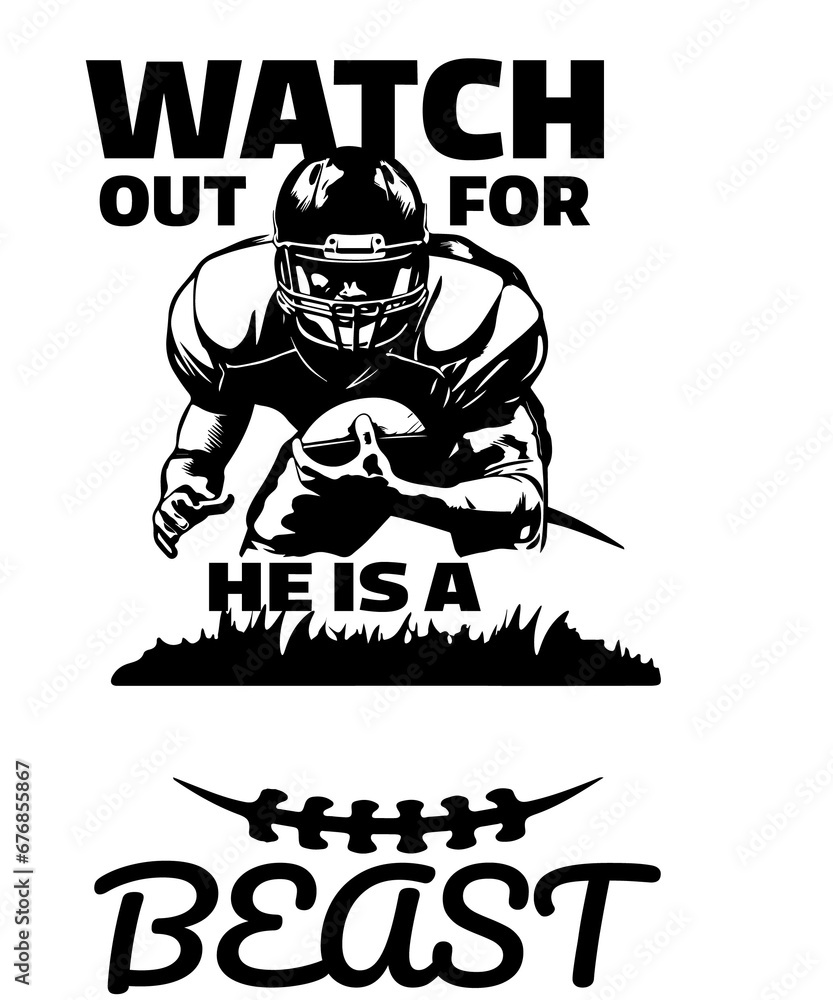 Watch Out for He's a Beast Svg, Football svg, Football player svg, Football name, football team, Football Season, Football Shirt Svg, Png
Watch Out for He's a Beast Svg, Football svg, Football player svg, Football name, football team, Football Season, Football Shirt Svg, Png