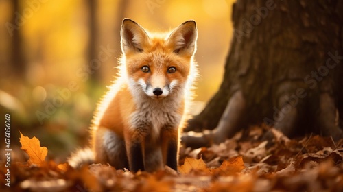 red fox in the woods