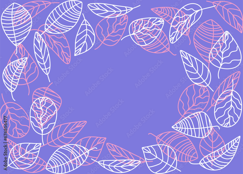 Fototapeta premium Autumn background from leaves and pumpkins.
