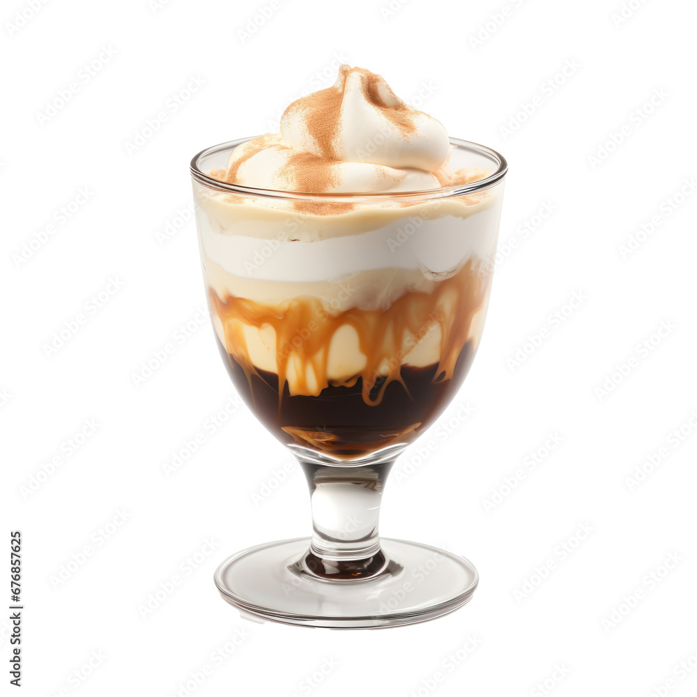 Affogato dessert coffee, transparent background. Affogato dessert coffee, transparent background.