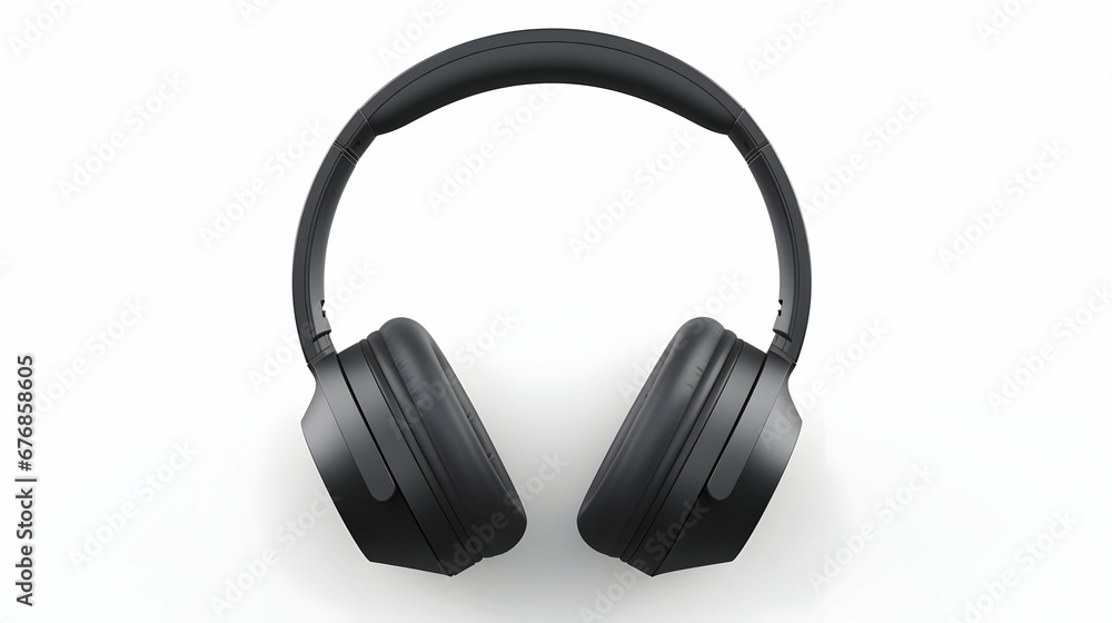 Headphone set isolated on white,AI Headphone set isolated on white,AI