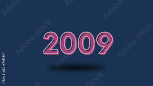 3d rendering flip board year 2009.