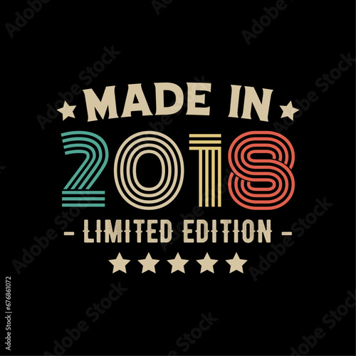 Made in 2018 limited edition t-shirt design