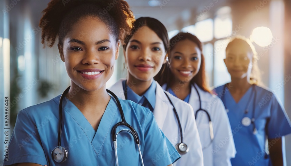 Diverse medical team of doctors and nurses Diverse medical team of doctors and nurses
