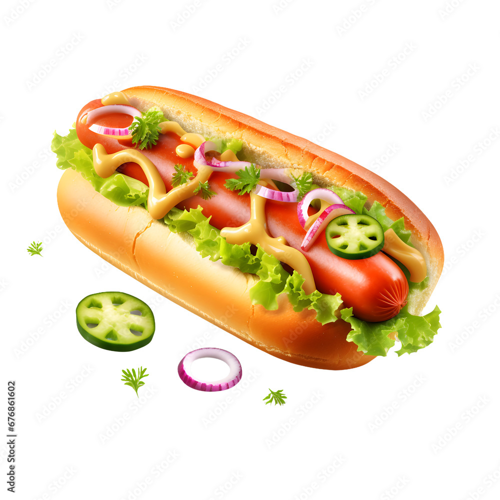 custom made wallpaper toronto digitalDelicious hot dog with fresh vegetables