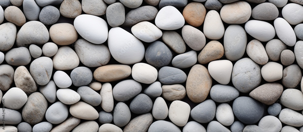 Small stones round textured background. AI generated image Small stones round textured background. AI generated image