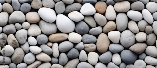 Small stones round textured background. AI generated image