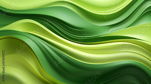 green liquid shapes, minimal abstract background,Generative Ai.