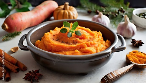 Mashed sweet potatoes, fall season cooking, Thanksgiving side dish