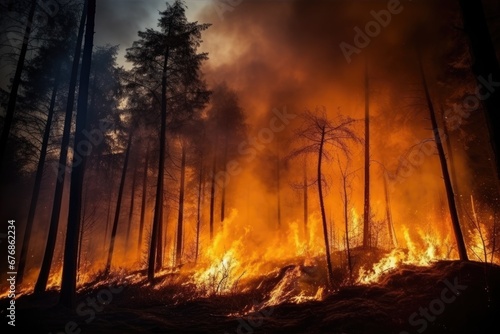 Forest fire - natural disaster