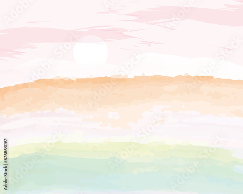 The warmer a dreamy nature painting looks, the better it can be used as wall art or wallpaper.