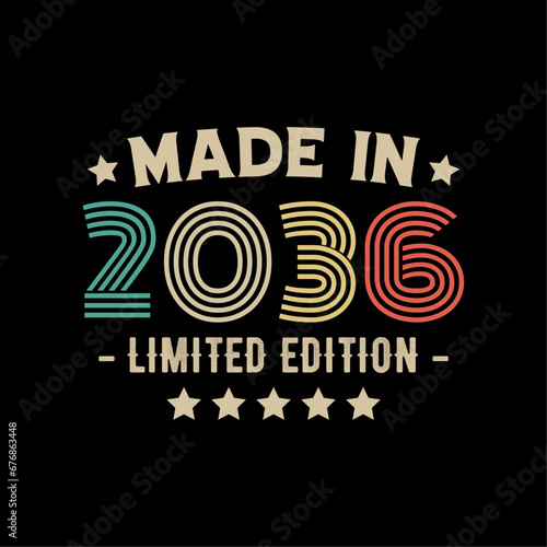 Made in 2036 limited edition t-shirt design