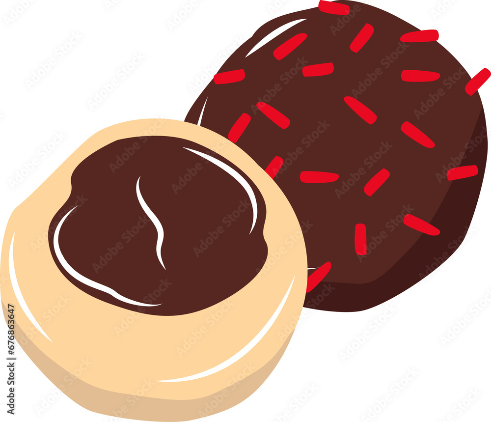 Chocolate Sweet Dessert Fresh Cartoon Sticker Chocolate Sweet Dessert Fresh Cartoon Sticker