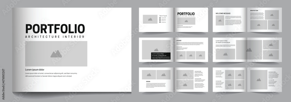 Landscape interior and architecture portfolio template design Landscape interior and architecture portfolio template design