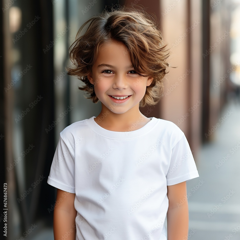 A toddler wearing blank tshirt for mockup A toddler wearing blank tshirt for mockup