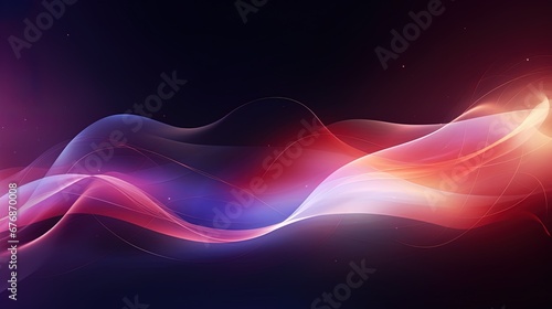 Abstract background with wavy lines, ai generative