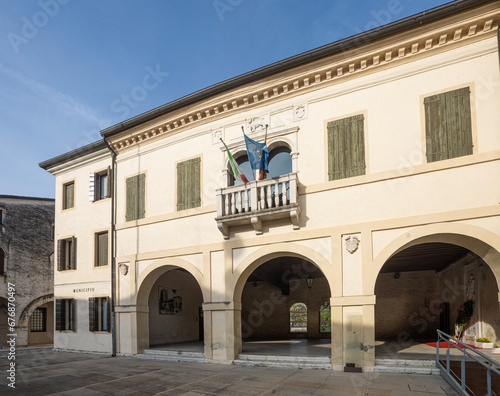 the municipality building in Portobuffol    Italy
