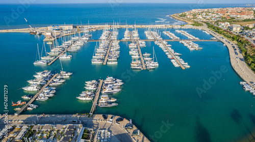 Aerial View of Marina di Ragusa, Sicily, Italy, Europe