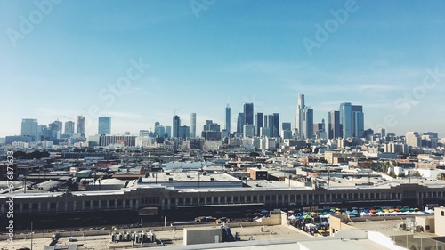 Beautiful view of Los Angeles skyline with modern buildings