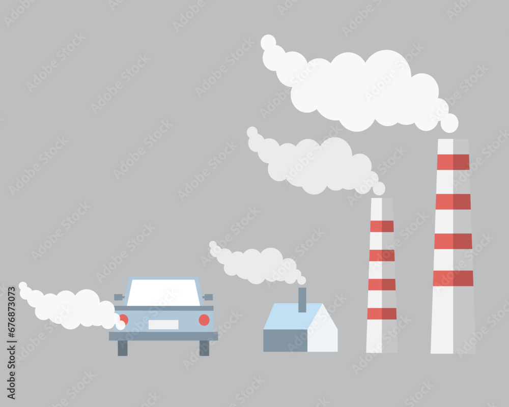 Ecology and ecological problems element set,air pollution reasons and causes,problems. transport pollution.Environmental problem, ecology industrial harm.Vector flat illustration. Ecology and ecological problems element set,air pollution reasons and causes,problems. transport pollution.Environmental problem, ecology industrial harm.Vector flat illustration.