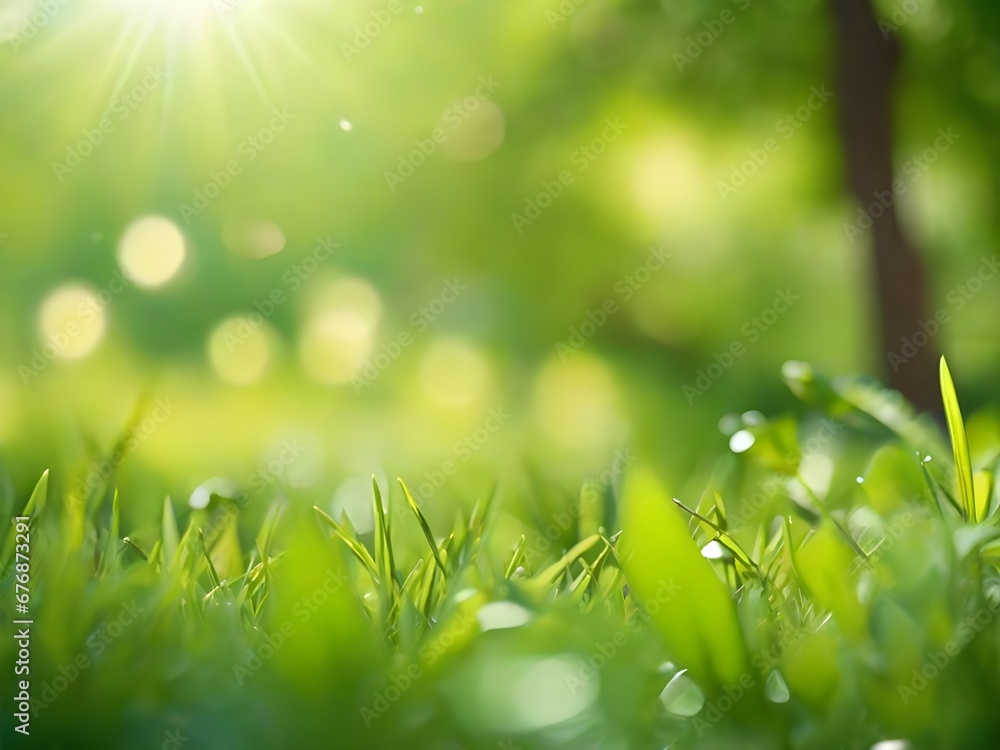 green grass with dew drops green grass with dew drops