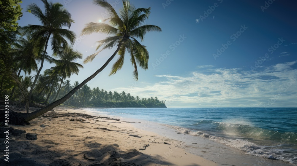 Coconut Tree on the Beach Photography
