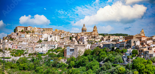 View of Ragusa in Val di Noto, southern Sicily, Italy
