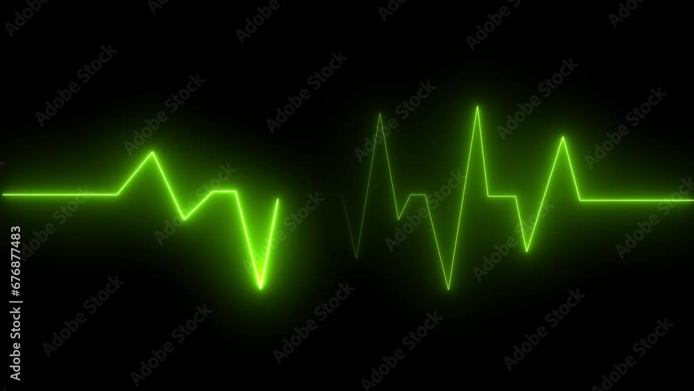 ECG health medical monitor. Seamless loop ECG health medical monitor. Seamless loop