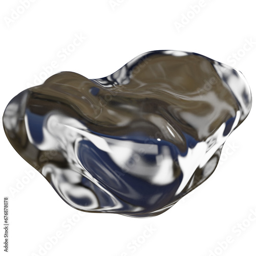 3d glass abstract shape