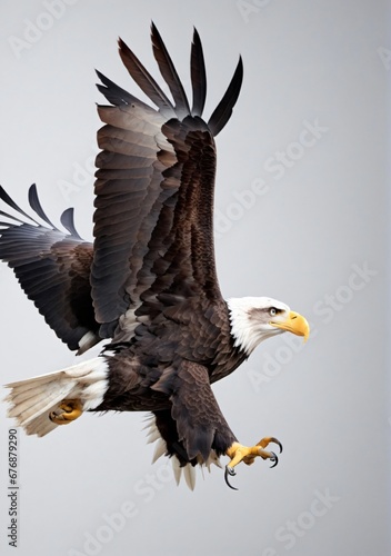 Bald Eagle Isolated On A White Background